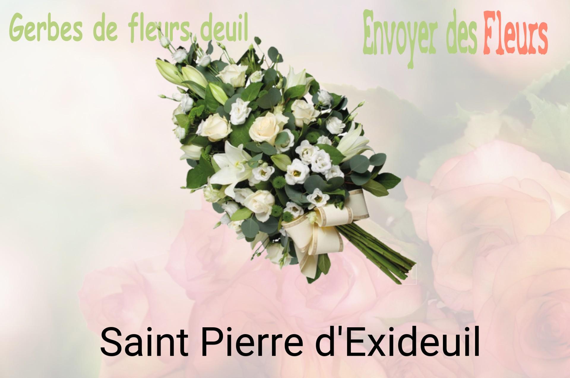 Gerbe de fleurs de deuil livrée à Saint-Pierre-d'Exideuil